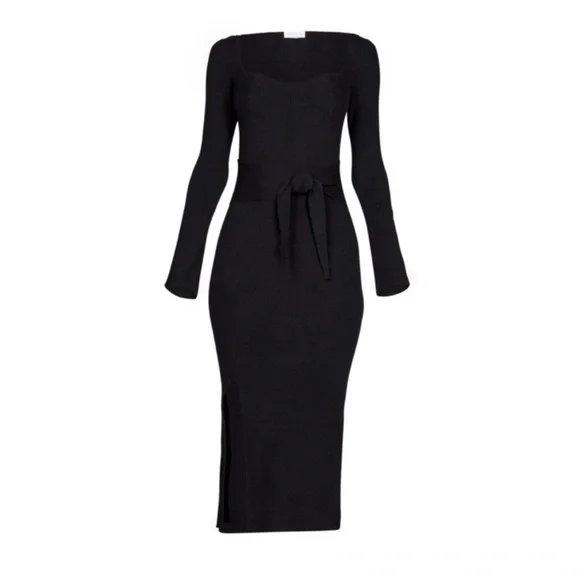 Black Long Sleeve Dress - Picture 3 of 4